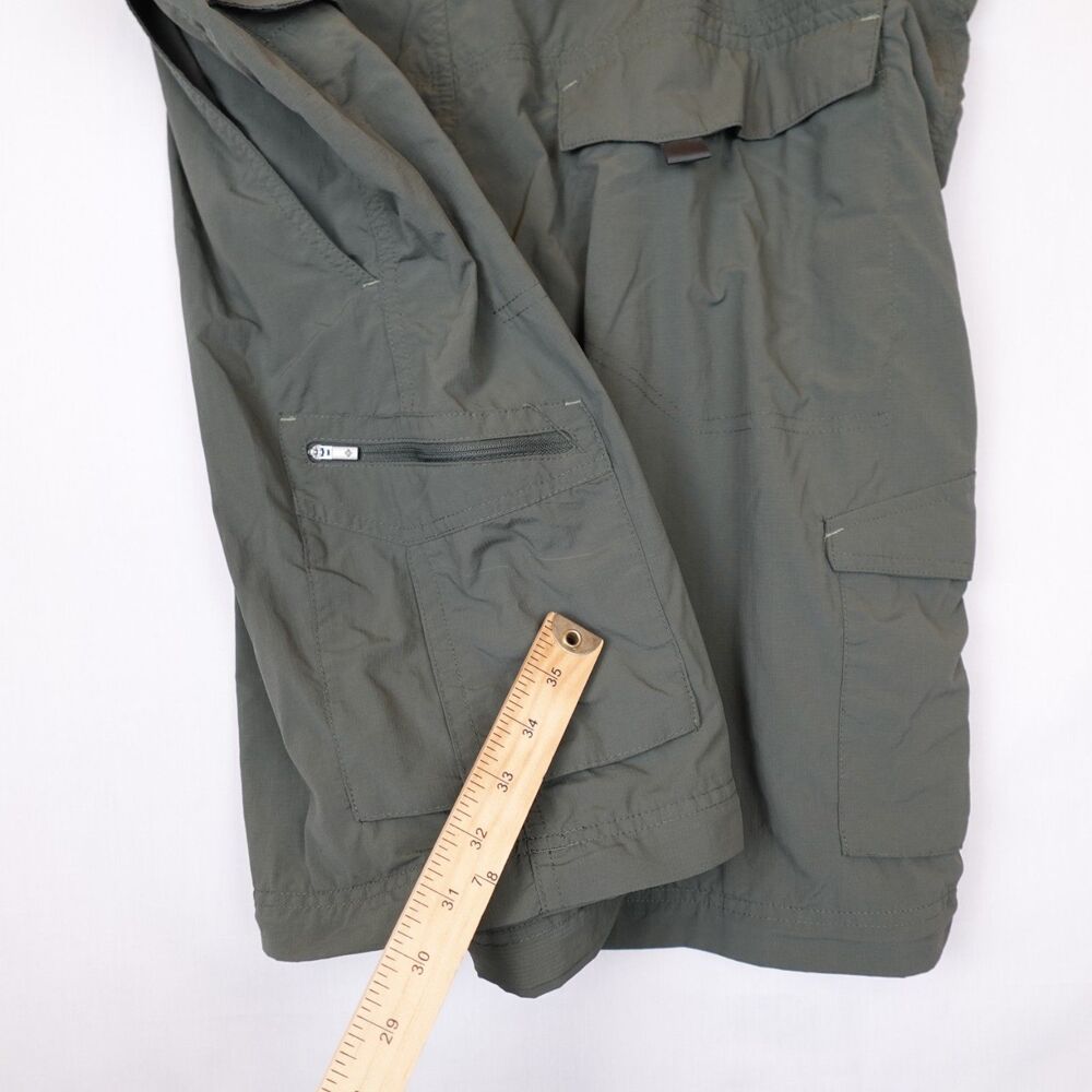 Columbia Omni-Shade Sun Protection Men's Shorts Size 44w Green Cargo Belted Zip - Picture 7 of 16